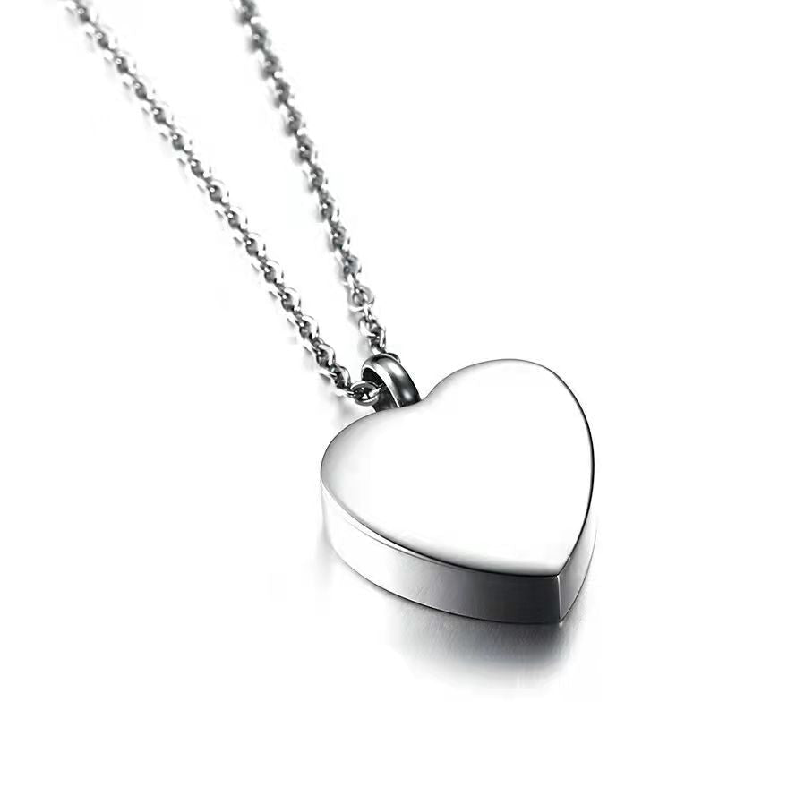 Heart-shaped Cremation Urn Necklace for Ashes-A001