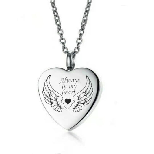Heart-shaped Cremation Urn Necklace for Ashes-A001