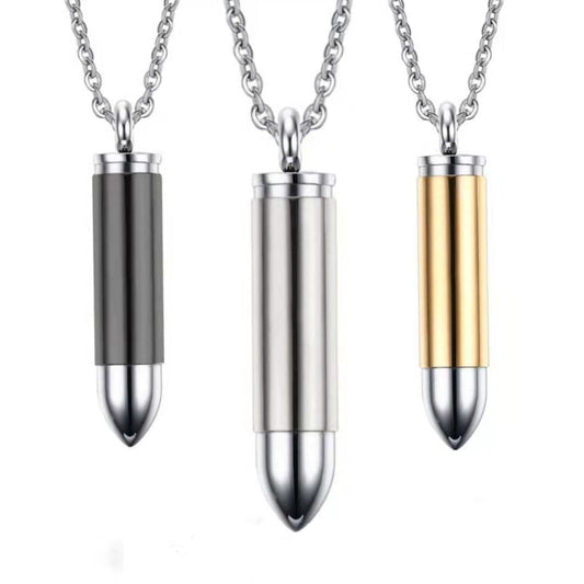 Cremation Urn Necklace for Ashes Memorial Jewelry for Men-A004