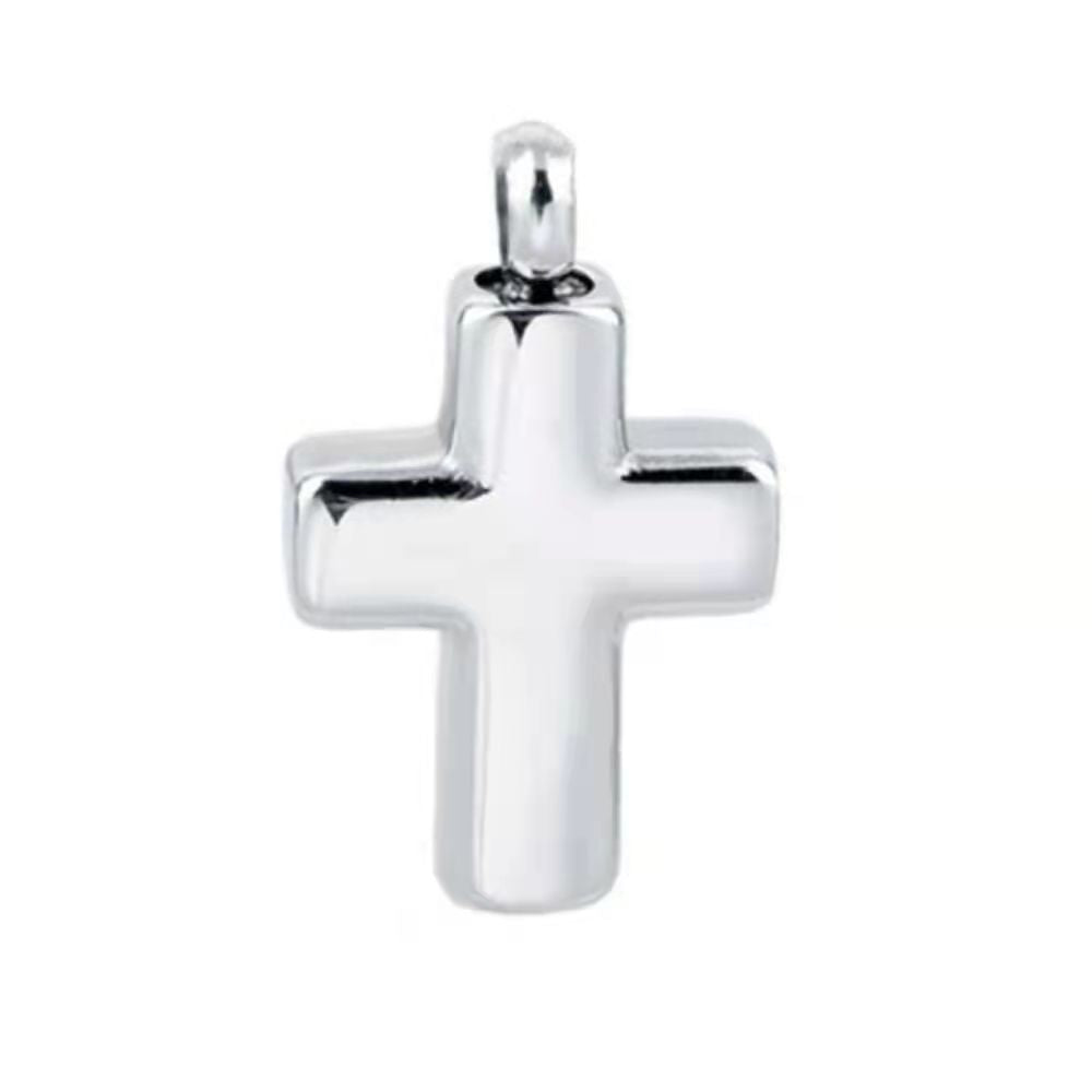 Cremation Urn Necklace Cross Pendant for Ashes Memorial Jewelry-A007