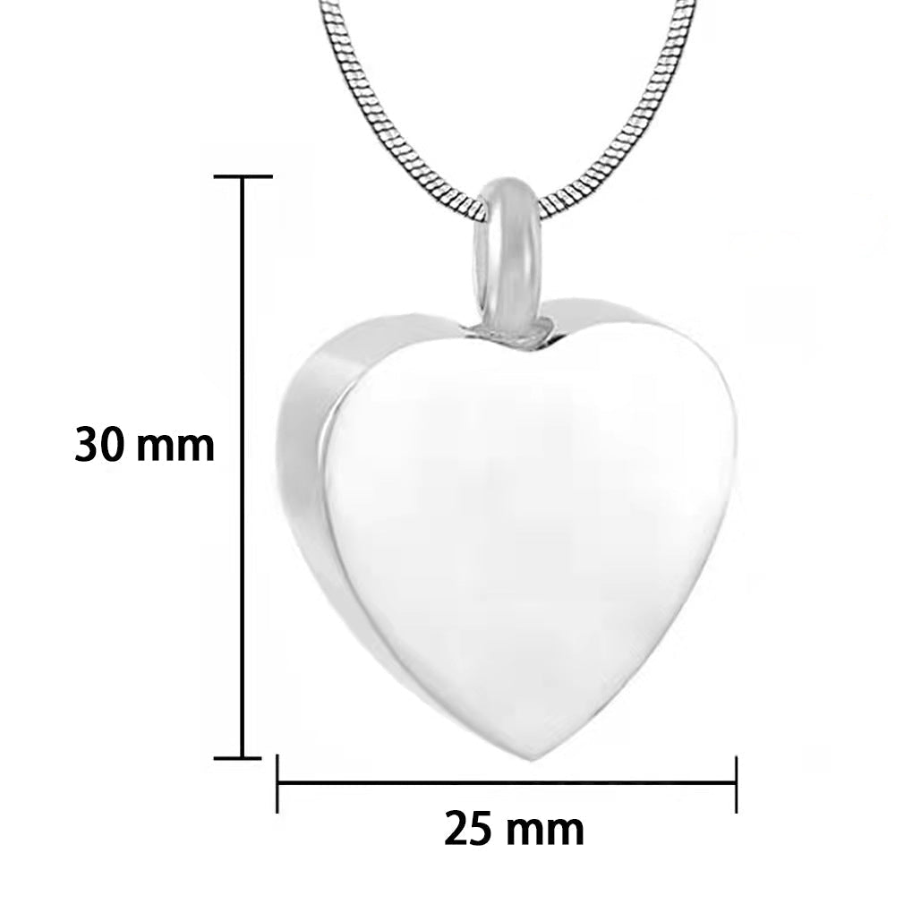 Photo Cremation Urn Necklace Memorial Jewelry for Ashes "I Will Carry You With Me” -N001-URN