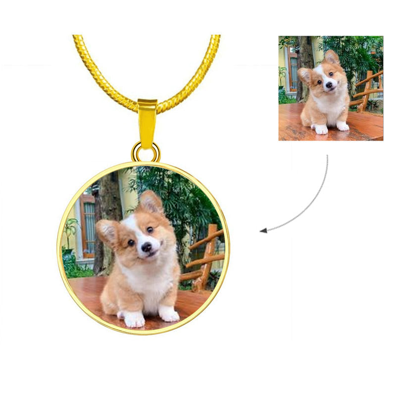 Custom Photo Memorial Necklace Adjustable "Dog Is The Best Friend "-N036