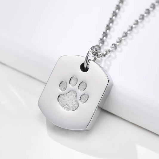 Pet Cremation Urn Necklace Memorial Jewelry for Ashes-A011