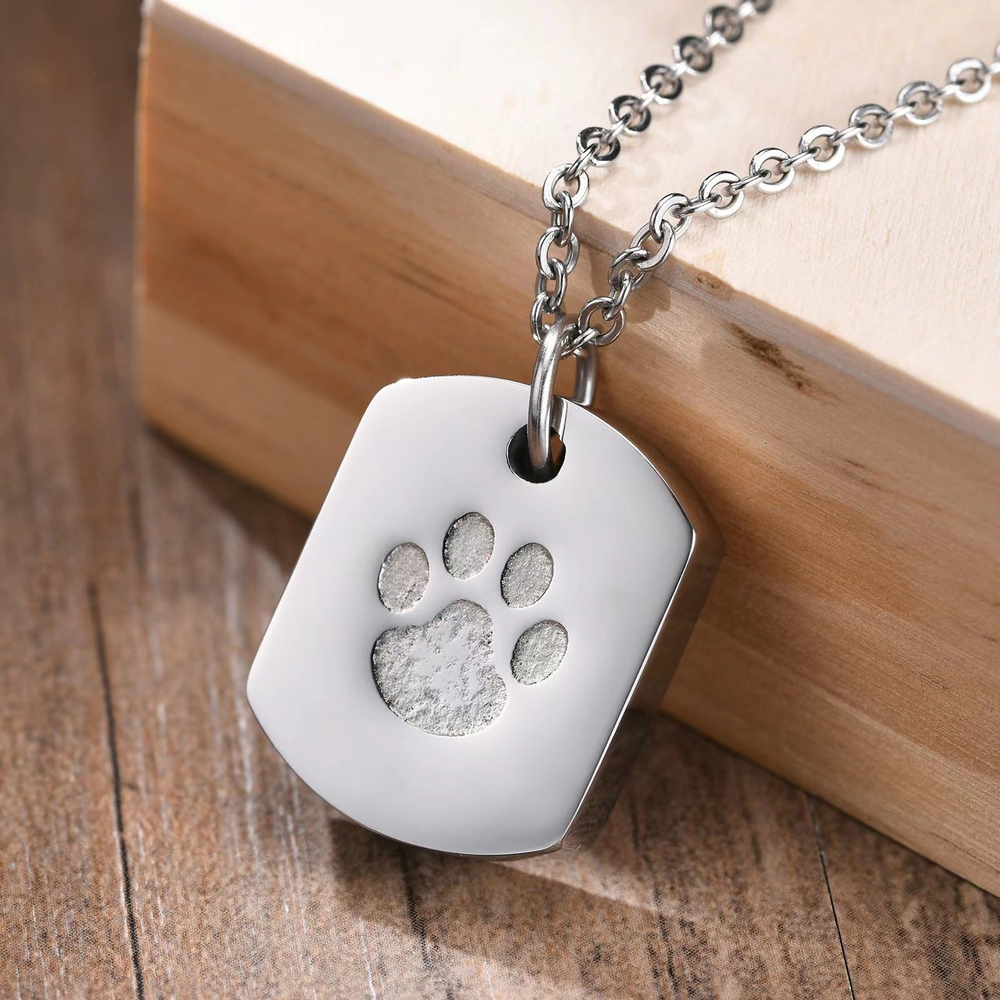 Pet Cremation Urn Necklace Memorial Jewelry for Ashes-A011